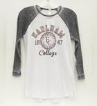 Image for the Earlham Womens Baseball Tee Black/White product