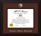 Image for the MVP® SIU Frame Black Satin Silver Medallion Diploma Frame product