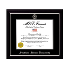 Image for the MVP® SIU Black With Satin Silver Diploma Frame product