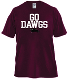 Image for the RUSSELL® SALUKI "GO DAWGS" MAROON T-SHIRT product