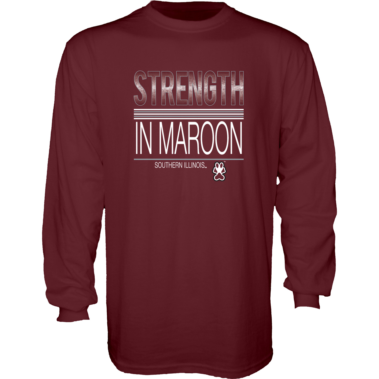 Image for the BLUE 84® "STRENGTH IN MAROON" MAROON LONG SLEEVE T-SHIRT product
