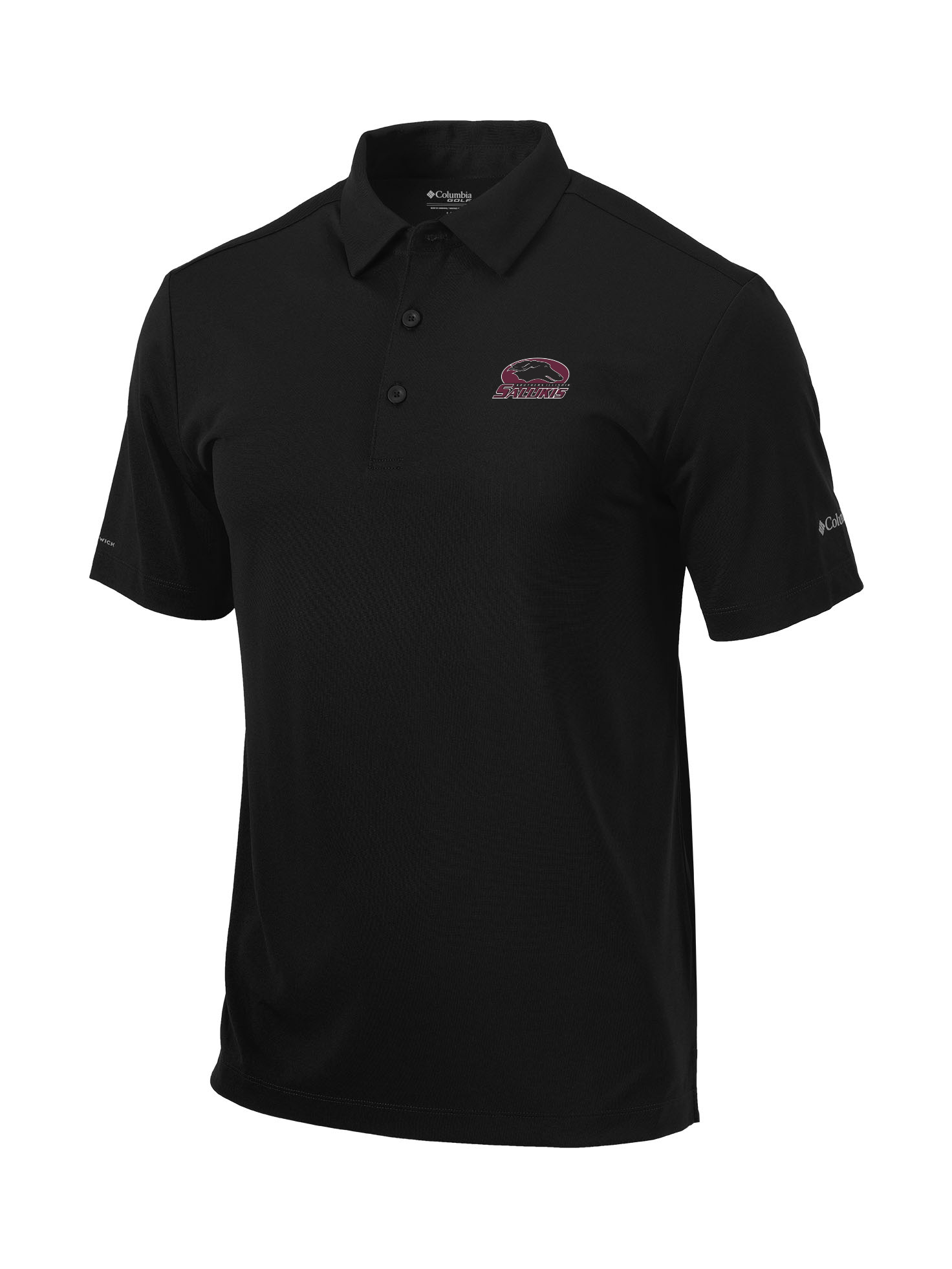 Image for the COLUMBIA® SOUTHERN ILLINOIS SALUKIS BLACK OMNI-WICK DRIVE POLO product