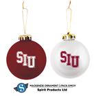 Image for the SPIRIT® SIU MAROON & WHITE 2-PACK CHRISTMAS ORNAMENTS product