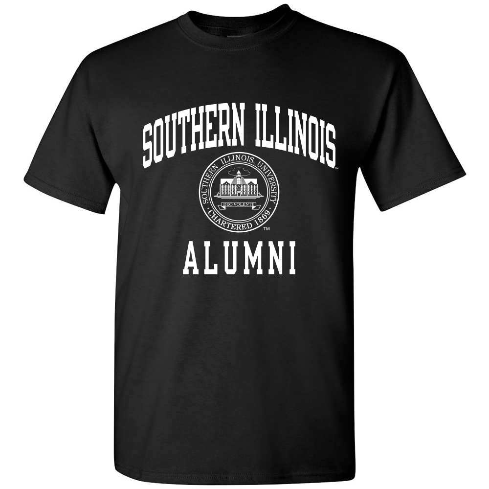 Image for the PROMO® SOUTHERN ILLINOIS ALUMNI SEAL BLACK T product