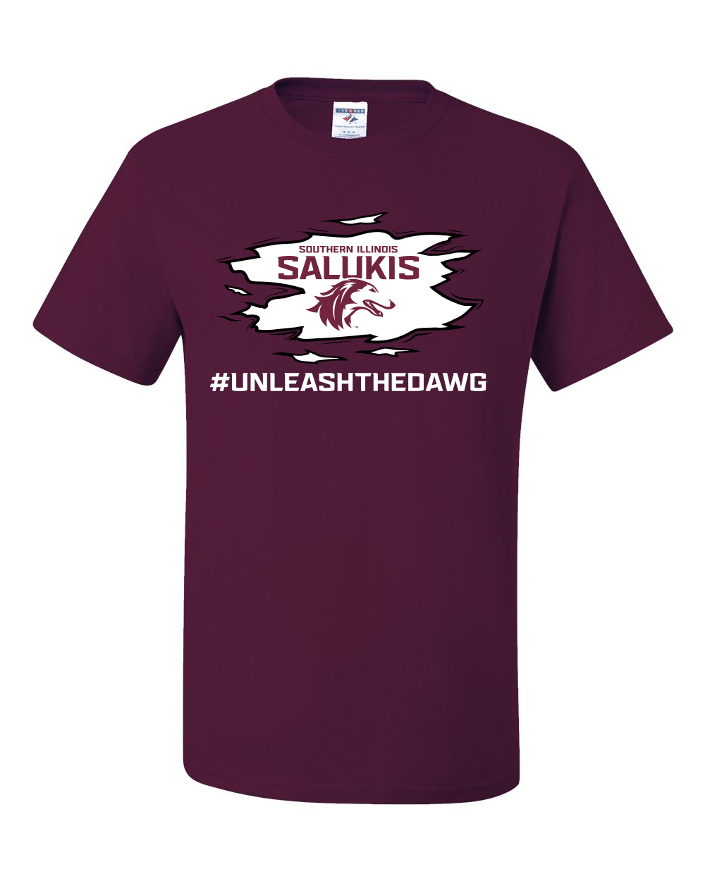 Image for the NEW 2019 ATHLETIC LOGO #UNLEASH THE DAWG MAROON SHORT SLEEVE SHIRT product