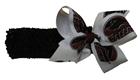 Image for the USA BOWS® SOUTHERN ILLINOIS SALUKIS - CROCHET HEADBAND W/ JR BOW product
