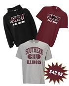 Image for the RUSSELL® SIU SALUKIS SPIRIT COMBO DEAL - BLACK HOODIE, MAROON T, AND GREY T product