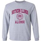 Image for the PROMO® SOUTHERN ILLINOIS ALUMNI SEAL GREY LONG SLEEVE T-SHIRT product