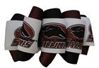 Image for the USA BOWS® SOUTHERN ILLINOIS SALUKIS CRUMPLED RIBBON LOOP HAIRBOW product