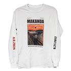 Image for the 710 BRANDED MAKANDA ECLIPSE "SCREAM" WHITE LONG SLEEVE T-SHIRT product