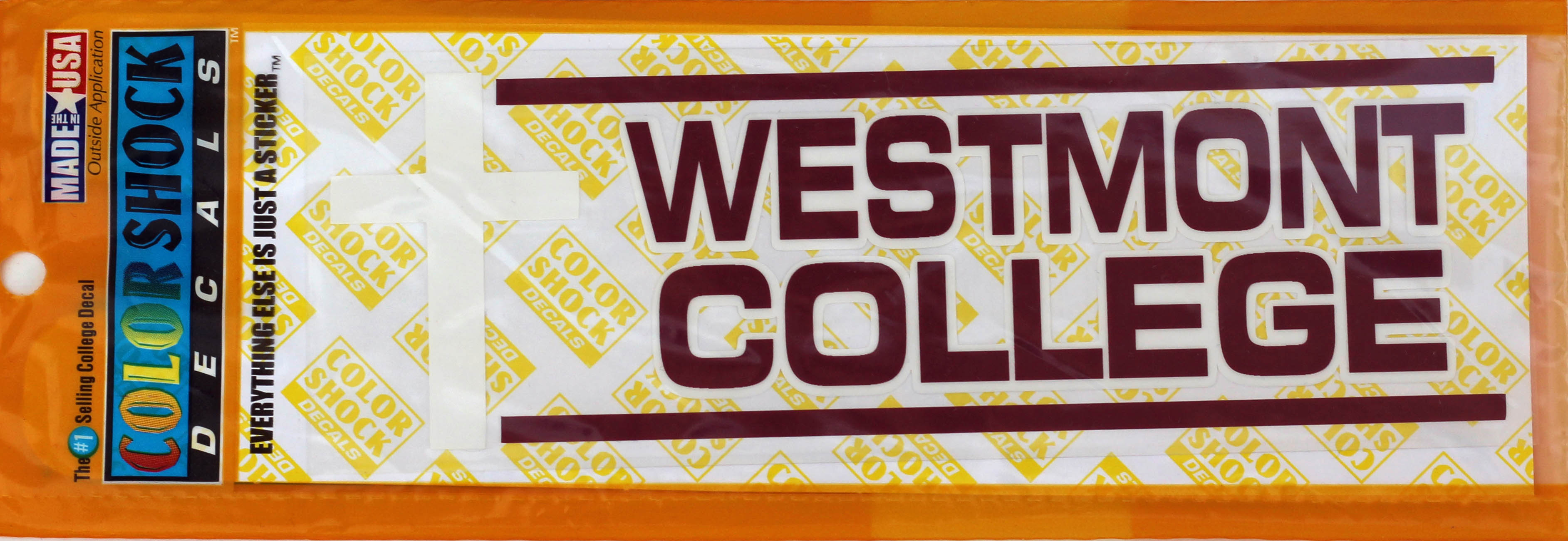 Image for the Westmont College with Cross decal product