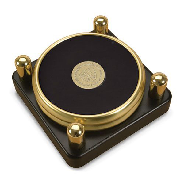 Image for the CSI 15W/G-G Goldtone Coaster Set of 2 w/metal stand product