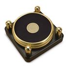 Image for the CSI 15W/G-G Goldtone Coaster Set of 2 w/metal stand product