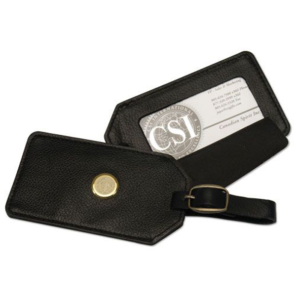 Image for the CSI N14Y-S Luggage Tag; Leather Medallion product