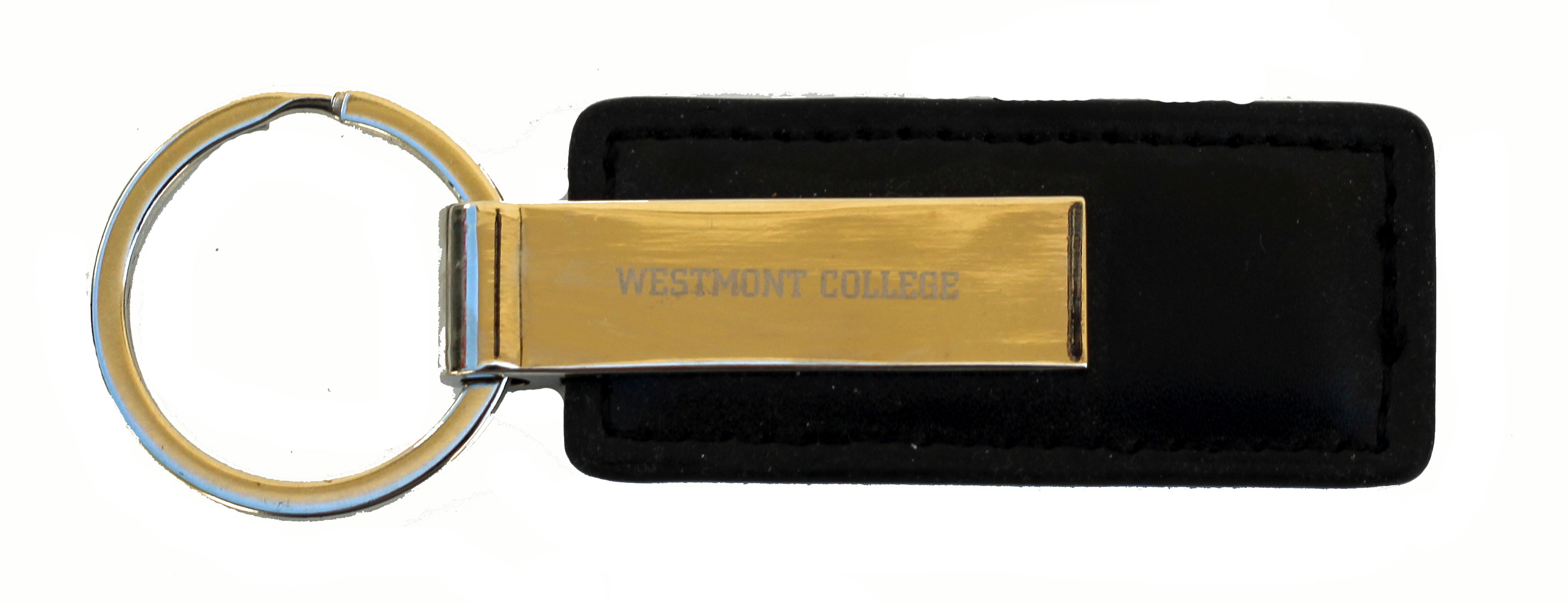 Image for the Westmont College Black Leather Keytag product