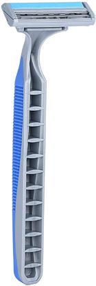 Image for the Solimo Twin Blade Pivoting Disposable Razors with Rubber Grip product