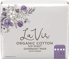 Image for the La Vie Organic Cotton Top Sheet* Feminine Pads with Wings, Overnight, Long, 10 Count product