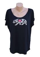 Image for the Stadium Chic Jennifer Scoop Neck Bear Tee product