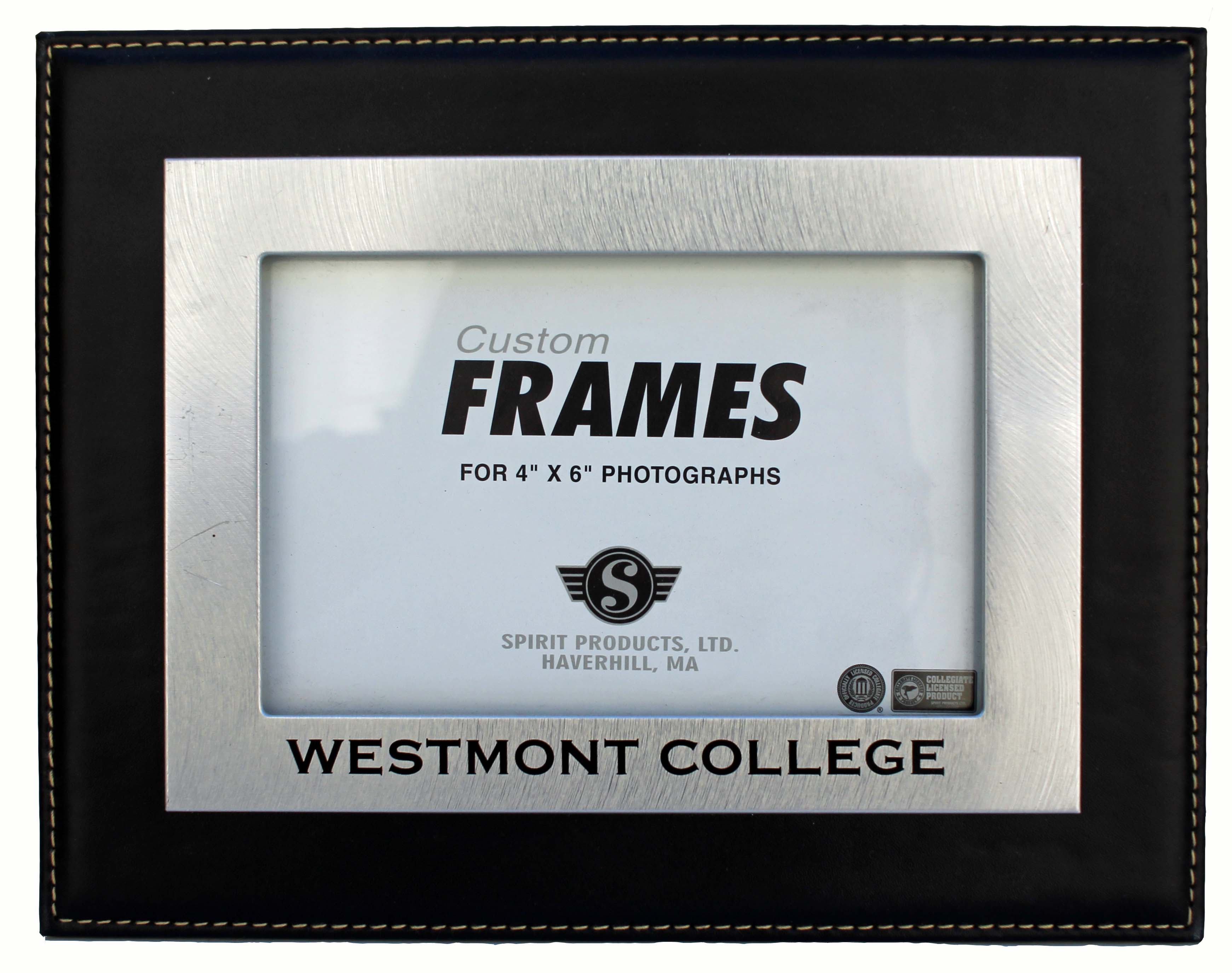 Image for the Westmont College Silver and Leather Picture Frame product