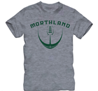 Image for the MORTHLAND OLD SCHOOL GRAY FOOTBALL T-SHRIT product